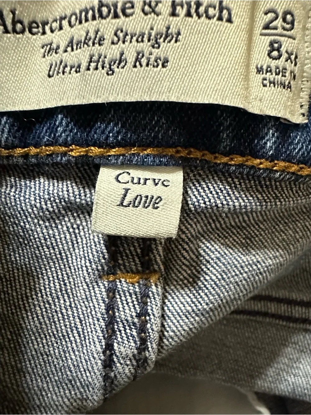 Women’s Abercrombie & Fitch Ultra High Rise Ankle Straight Distressed Jeans